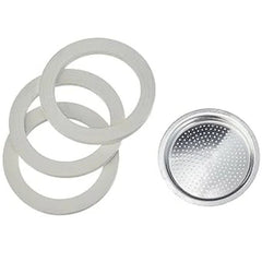 Bialetti 3 Gaskets & 1 Filter Plate Set for Moka Coffee Makers | BIA0800033