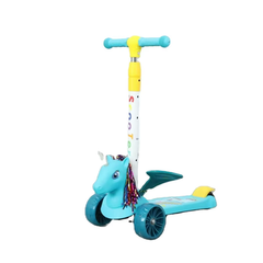 3-Wheel Unicorn Scooter with LED Lights – Pink | AL5W-518