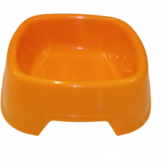 Kitten Feeding Bowl - Plastic Food & Water Dish for Cats - Orange