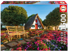 Educa 19938 - Traditional Cottage & Flower Garden 1500-Piece Jigsaw Puzzle | 19938