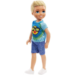 Barbie Club Chelsea Boy Doll with Blonde Hair & Tie-Dye Emoji Shirt | FRL83