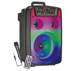 KAKU KSC-688 — 8" Wireless Party Speaker with LED Lights | Bluetooth 5.0, FM Radio, Mic & Remote