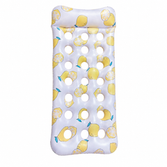 Lemon Print Inflatable Pool Lounge Float - 180x88cm | C-782-YLW