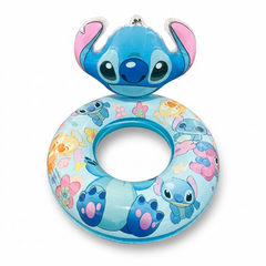 Stitch Inflatable Kids Swim Ring with Character Backrest | C759