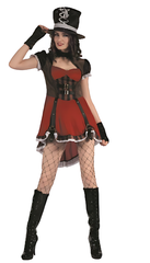 Steampunk Girl Costume (Dress, Headpiece & Glovelets) | 093058