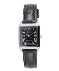 Casio LTP-V007L-1BUDF Analog Watch - Black Dial - Black Leather Strap | LTP-V007L-1BUDF