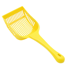Cat Litter Shovel - Durable Plastic Scoop with Handle for Easy Cleaning - Yellow