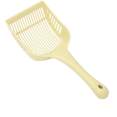 Cat Litter Shovel - Durable Plastic Scoop with Handle for Easy Cleaning - khaki