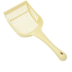 Cat Litter Shovel - Durable Plastic Scoop with Handle for Easy Cleaning - khaki