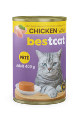 BestCat Chicken Pâté - Adult Wet Cat Food 400g (24-Pack)