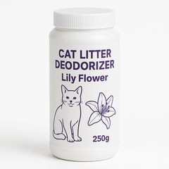 مزيل رائحة فضلات القطط 250 جم - برائحة زهرة الزنبق - أبيض | PET-CLT-WHT01
