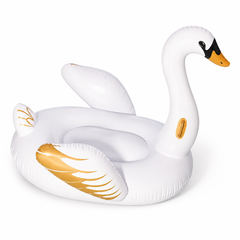 Bestway Swan Inflatable Ride-On Pool Float - White & Gold | 41120