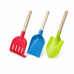 Kids Garden Tool Set with Wooden Handles - Shovel, Scoop and Rake | BJ807A