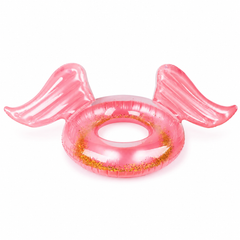 Glitter Angel Wings Inflatable Swim Ring - Pink | AL1546-16