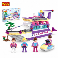 COGO Carnival Cruise Ship Building Block Set - 318 Pieces - Multicolor | 4508