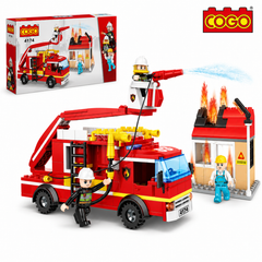 COGO - Fire Rescue Truck Building Block Set - 328 Pieces - 4174