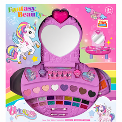 Fantasy Beauty Makeup and Nail Polish Table with Mirror | MNY-10046C