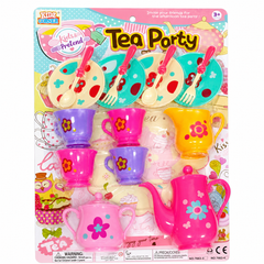 Tea Set with Plastic Pot, Cups, Plates & Accessories | 7633-3