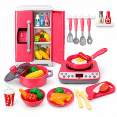 Rui Jia Funny Kitchen 12-Piece Kids Pretend Play Kitchen Set with Light & Music | RJ5810A