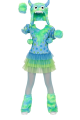 Monster Girl Costume (Dress, Hat, Gloves & Chaps) - Green | 0159V