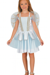 White Fairy Dress Costume (Dress, Wings) - Large Size | 091317