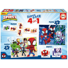Educa Marvel Spidey & His Amazing Friends Super Pack 4 في 1 | 19682