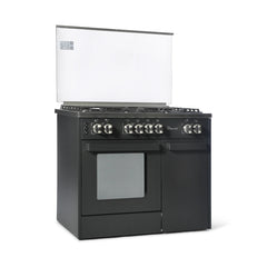 SUPER CHEF Cooker Bottle 90Cm 5G.Burners Semi-Pro Matt Black | DCB-941 PRO BLK