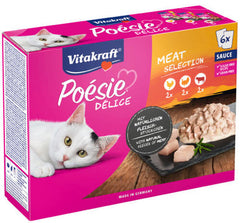 Vitakraft Poésie Délice DéliSauce Multipack “Meat Selection” Cat Food - 6×85g | 200990