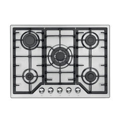 SUPER CHEF Hob 90 Cm 5 Gas Burners Cast Iron Inox | DH-90 5G INX