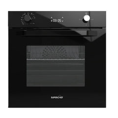 SUPER CHEF Oven 60 Cm Gas/Gas + Fan Black | DO-60 GGF GLASS