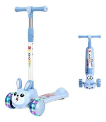 3-Wheel Blue Bunny-Themed Kids Scooter with Lights & Sound | ALSLT-306