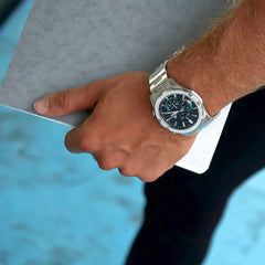Casio Edifice SLIM Men Chronograph Watch - Silver Black | EFR-S567D-1AVUDF