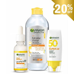 Garnier SN Fast Fairness Serum + Super UV Serum 30ml + Micellar Water 400ml