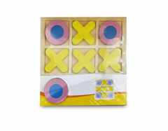Kids Wooden Tic Tac Toe Game Board - XOX Strategy Puzzle | AL4482