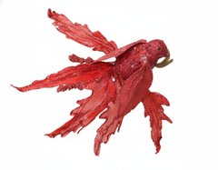 Decorative Glitter Bird Ornament - Red | 10061