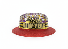 Happy New Year Glitter Party Hat - Red | AL1840