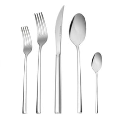 Karaca Tivoli 30-Piece Stainless Steel Cutlery Set for 6 People - Silver | 8683650380993