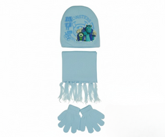 Kids Monsters University Winter Hat, Scarf & Gloves Set - Light Blue | AL1893