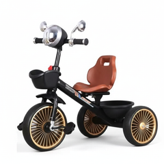 Kids Pedal Tricycle with Basket & Comfortable Seat, Toddler Ride On Bike - Black | 1988/B