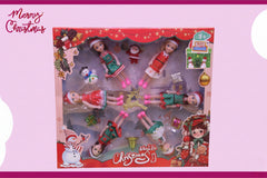 Christmas Mini Doll Set - 6 Holiday Dolls with Festive Outfits & Accessories | 2112