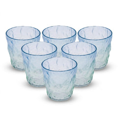 Karaca Glacier 6-Piece Beverage Glass Set 287ml - Green/Blue | 153.03.08.4334