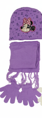 Minnie Mouse Kids Winter Set - Hat, Scarf & Gloves - Purple | AL1889