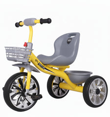 Kids Tricycle with Basket & Comfortable Seat, Toddler Pedal Bike - Yellow | 900/Y