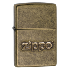 Zippo Stamp Antiqued Brass Windproof Lighter | 28994