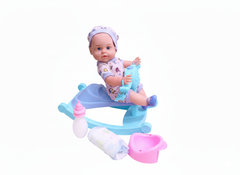 Baby Doll with Rocking Toy & Accessories - Blue | GL100118-BOY