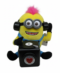 Minion DJ Plush Toy with Black Turntable - Sound & Light | ALHNR256