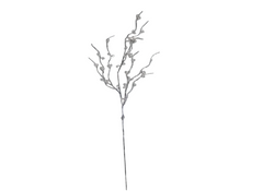 Silver Glitter Curly Branch Christmas Spray 70cm | 789371