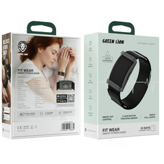 Green Lion Fit Wear Smart Fitness Band - Black | GNFWSMTBNDBK