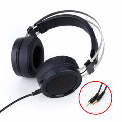 Redragon H901 Gaming Headset Microphone PC, PC Gaming Headphones Mic Built-in Noise Reduction Works PC, Laptop, Tablet, Playstation 4, PS4, Xbox One (Stereo Adapter Included)