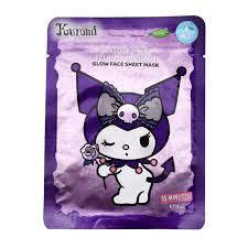 HK Kuromi Glow Face Mask V Assorted | DL-12